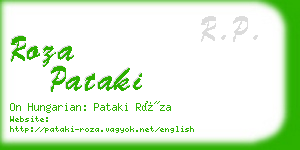 roza pataki business card